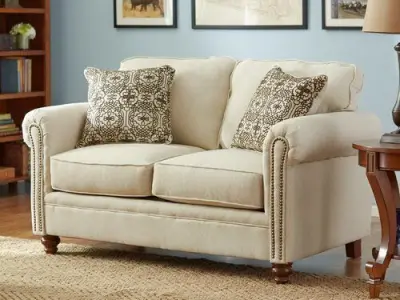 Suffield Rolled Arms Loveseat Sofa Long Chair 3D model
