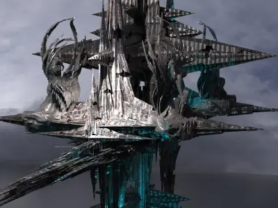 Sunlight Angelic Sci Fi City Kitbash 2 3D model