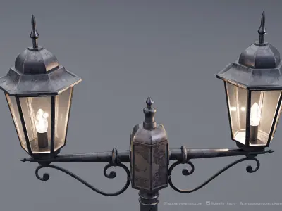 Classic LampPost - 3D model 3D model