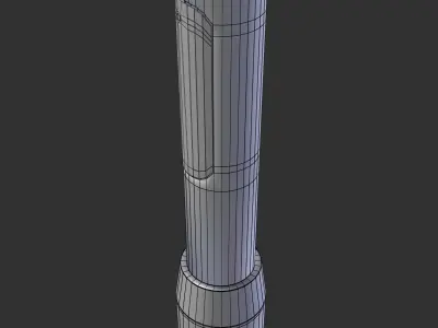 solar street light Low-poly 3D model