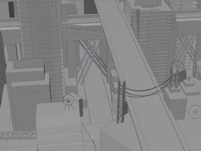 Cyberpunk city 3D model