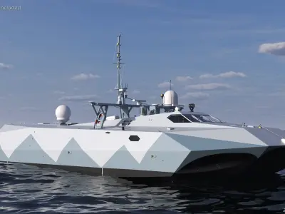  M80 Stiletto Stealth Naval Ship 