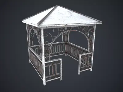 Alcove Worn Rust  Low-poly 3D model