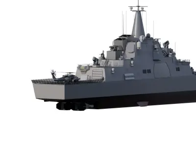 HEAVY NAVY FRIGATE 3D model