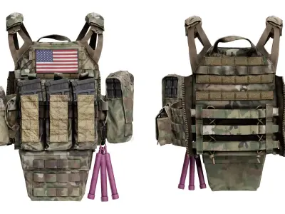 CRYE JPC 2 PLATE CARRIER BUNDLE 3D Model Pack