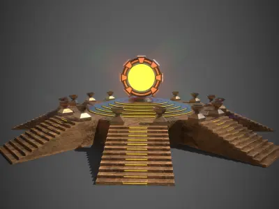 Star Gate Three  Low-poly 3D model