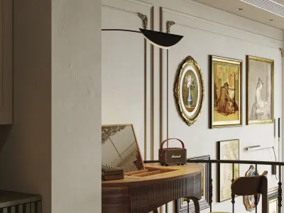 Living Room Interior Scene for 3DMAX and Corona 3D model  3D model