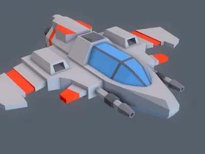 Sci-fi Spaceships constructor low poly pack Low-poly 3D model