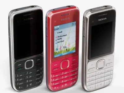 Nokia C2-01 Low-poly 3D model