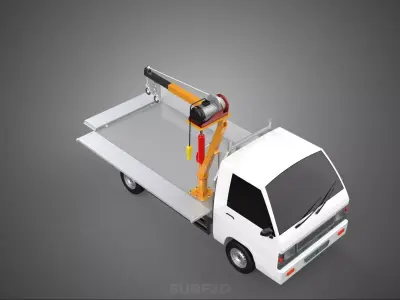 DROP SIDE CRANE HOIST ELECTRIC WINCH LOAD BED GATE PICKUP TRUCK 3D model