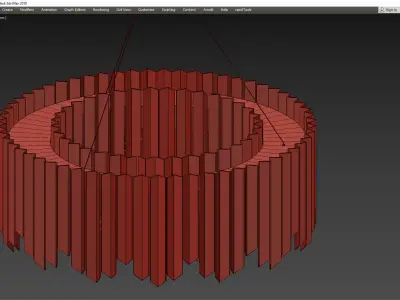METAL SEA CHANDELIER ROUND Low-poly 3D model