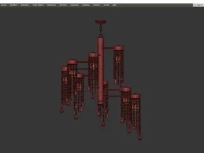 CREATIVE BRASS DIAMOND CHANDELIER Low-poly 3D model purchase