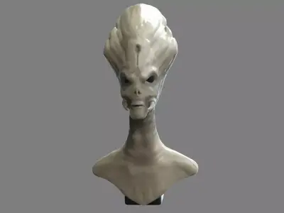 Alien Bust 10 3D print model