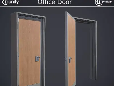 Office Door Low-poly 3D model buy
