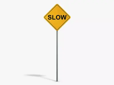 Slow Sign Low-poly 3D model