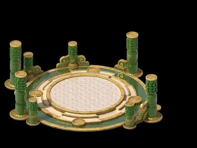 Game Building - Xinshoucun platform 011 3D model