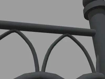 Fence 07 Low-poly 3D model