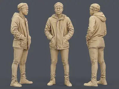 Buddy in Orange Jacket 3D model