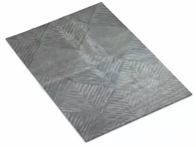 Nordic Diamond Wool Rug 3D model