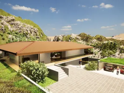 Modern villa  3D model 3D model