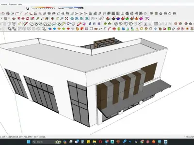 Retail shop Building model 3D model