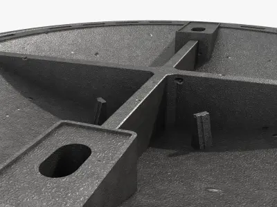 cast iron hatch 5 3D model