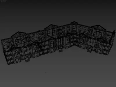 Classical Apartment Building 3D model