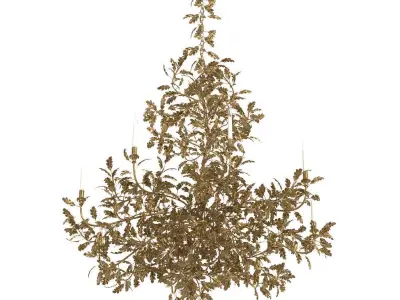 Golden Oak Chandelier Cox London 3D model