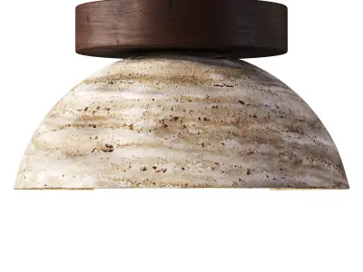 Semi Flush Mount Ceiling Light Low-poly 3D model