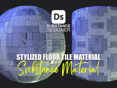 Stylized Floor Tiles Material 11 Texture