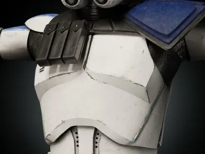 Captain Rex Live Action 3D Model Animation Ready Low-poly 3D model