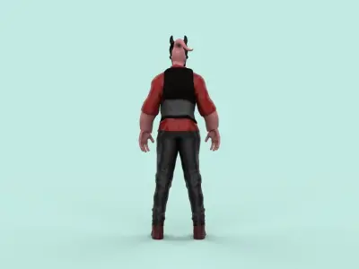 Majin Buu in Mask Low-poly 3D model