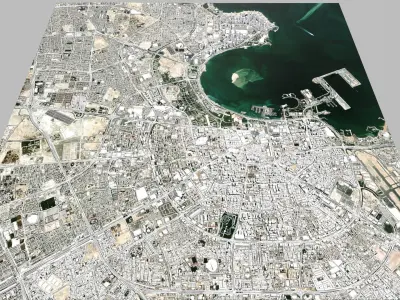 Cityscape Doha Qatar 3D model