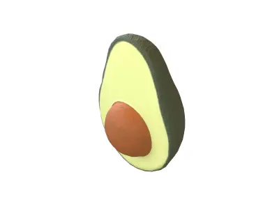 Avocado v1 001 Low-poly 3D model