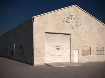 Warehouse 02 Low-poly 3D model