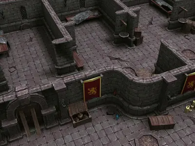 3DRT - Dungeon Master Construction Kit  Low-poly 3D model