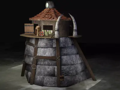 Viking Lighthouse  Free low-poly 3D model