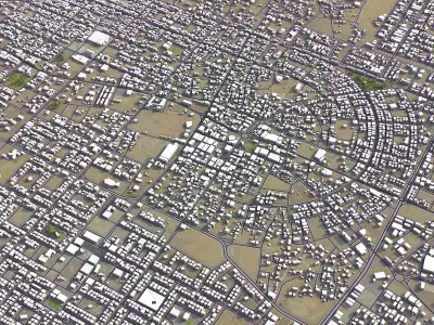 Qurayyat - 3D City Low-poly 3D model