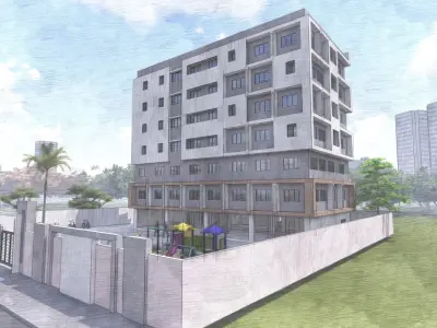 school building 3D model