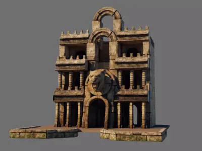 Ancient Temple Entrance 3D model