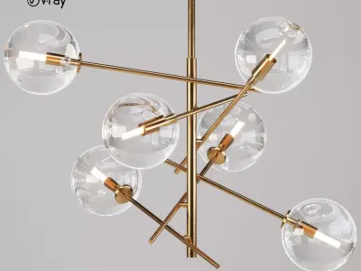 Roscoe Globe Chandelier 3D model