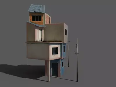House 08 Low-poly 3D model