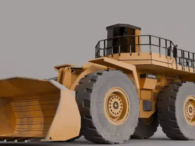 Wheel Loader Komatsu WA1200 Low-poly 3D model