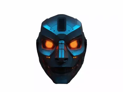  3d Render Cyberpunk Led Mask 3D model