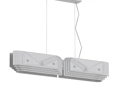VAUGHAN modern pendant light in brass and gold 3D model