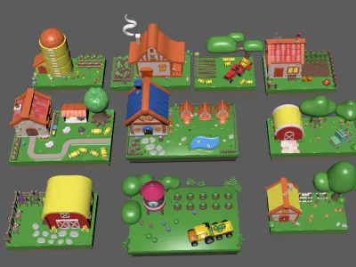 Stylish DIY Cottage Low-poly 3D model