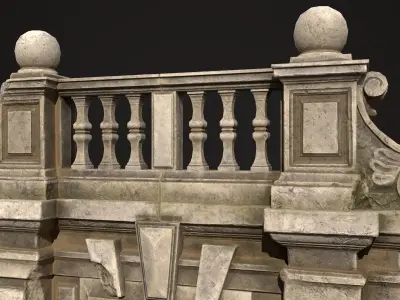 Old Portal Abandoned Door Low-poly 3D model