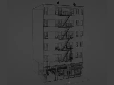 City Building Photo Real 3D model