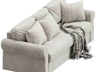 VRETSTORP Sleeper sofa Totebo light beige IKEA 3D model