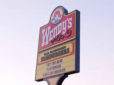 Wendys Sign 3D model